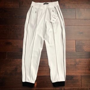 NWT Zara white dressy joggers